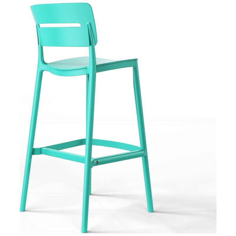 Frond and Form 29.5 Inch Outdoor Bar Stool (Set of 2)