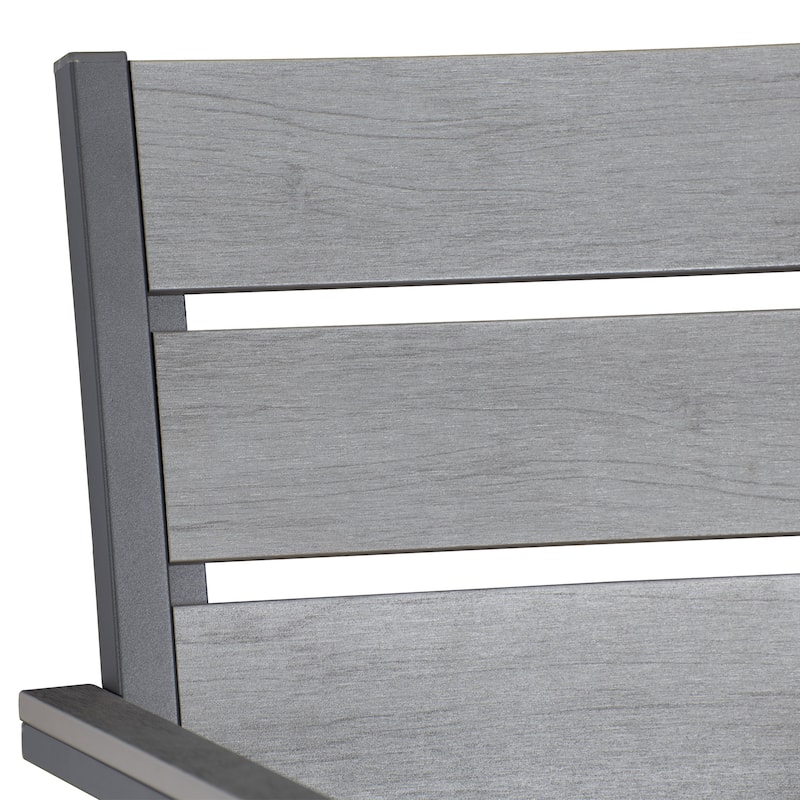 Gallant Outdoor Dining Set Square Table, 5 piece, Grey - N/A
