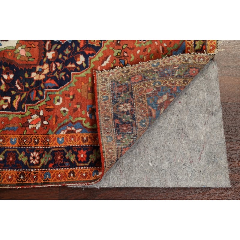 Antique Vegetable Dye Floral Sarouk Farahan Persian Area Rug Handmade - 3'5" x 4'10"