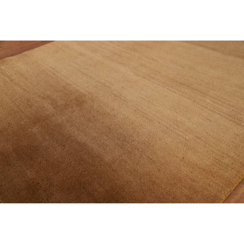 Gold Gabbeh Oriental Rug Handmade Wool Carpet - 3'10"x 5'9"