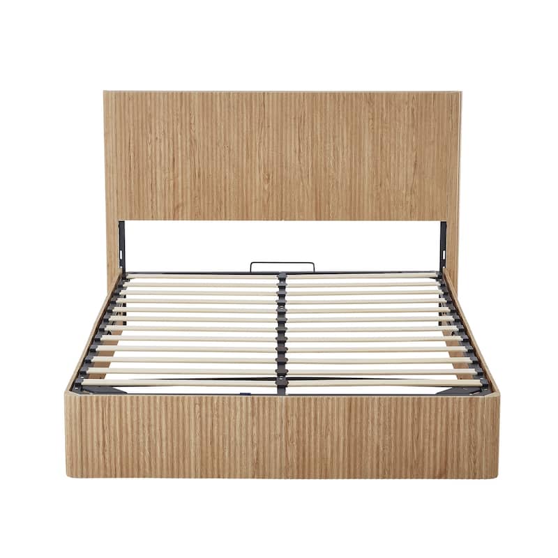 Queen Size Lift Up Storage Bed Frame,No Box Spring Needed