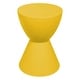 preview thumbnail 135 of 143, Boyd Round Side Table with Ribbed Design Base - Accent Hourglass End Table with Removable Lid for Living Room & Bedroom Yellow