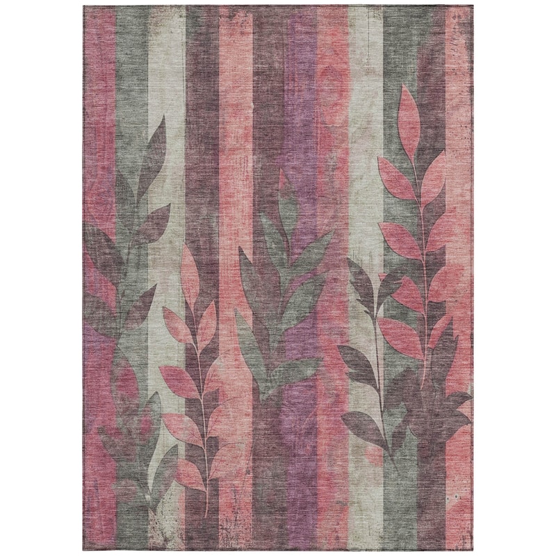HomeRoots Floral Transitional Rectangle Outdoor Rug