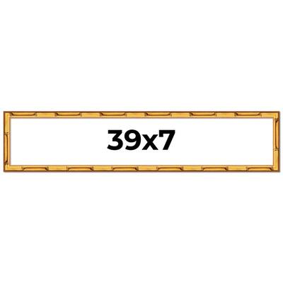 39x7 Frame Gold Bamboo Picture Frame Modern Photo Frame Includes UV Acrylic Shatter Guard Front Acid Free Foam Backing Board