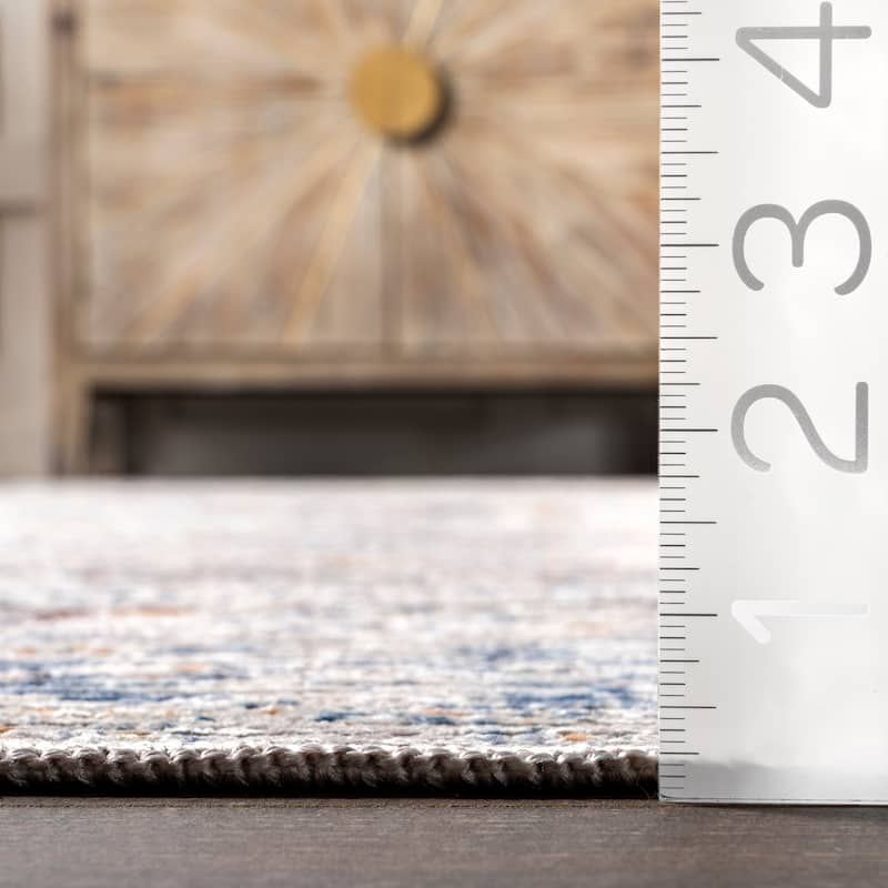 Nuloom Vintage SpinClean Medallion Machine Washable Area Rug