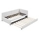 preview thumbnail 5 of 11, Twin Mattress Holde Daybed Frame with Trundle - Beige