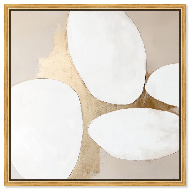 Stacked Stones III Canvas by Art Remedy - 20" x 20" - Gold