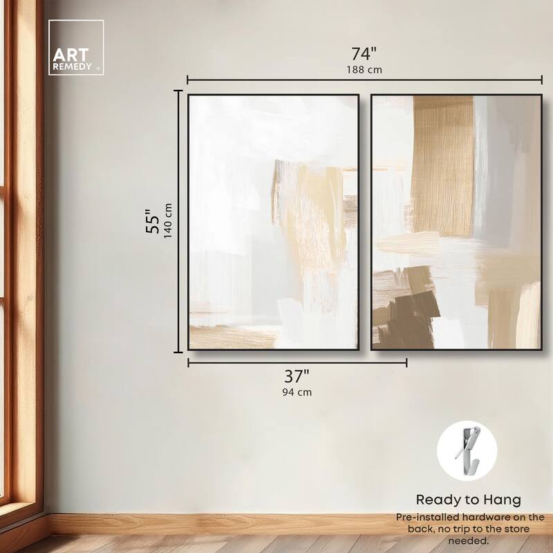 Tactile Textures I Canvas Set of 2 by Art Remedy