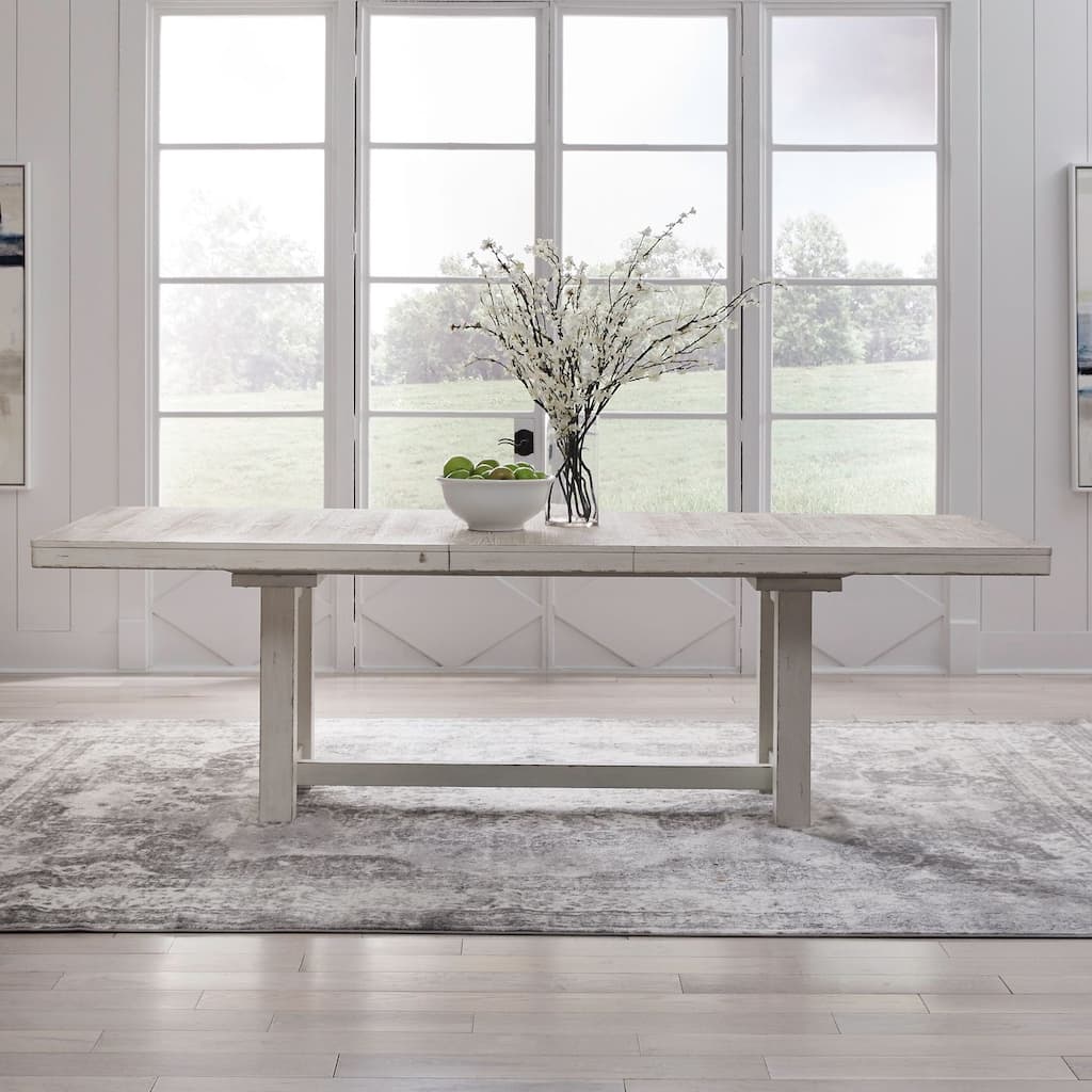 Liberty Furniture Backroads Trestle Table for Dining Room - Width 42" x Depth 100" x Height 30"
