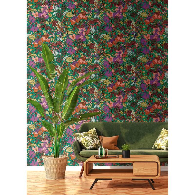 AS Creation Zetta Multicolor Floral Riot Wallpaper