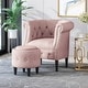 preview thumbnail 13 of 19, Beihoffer Petite Tufted Fabric Chair and Ottoman Set by Christopher Knight Home