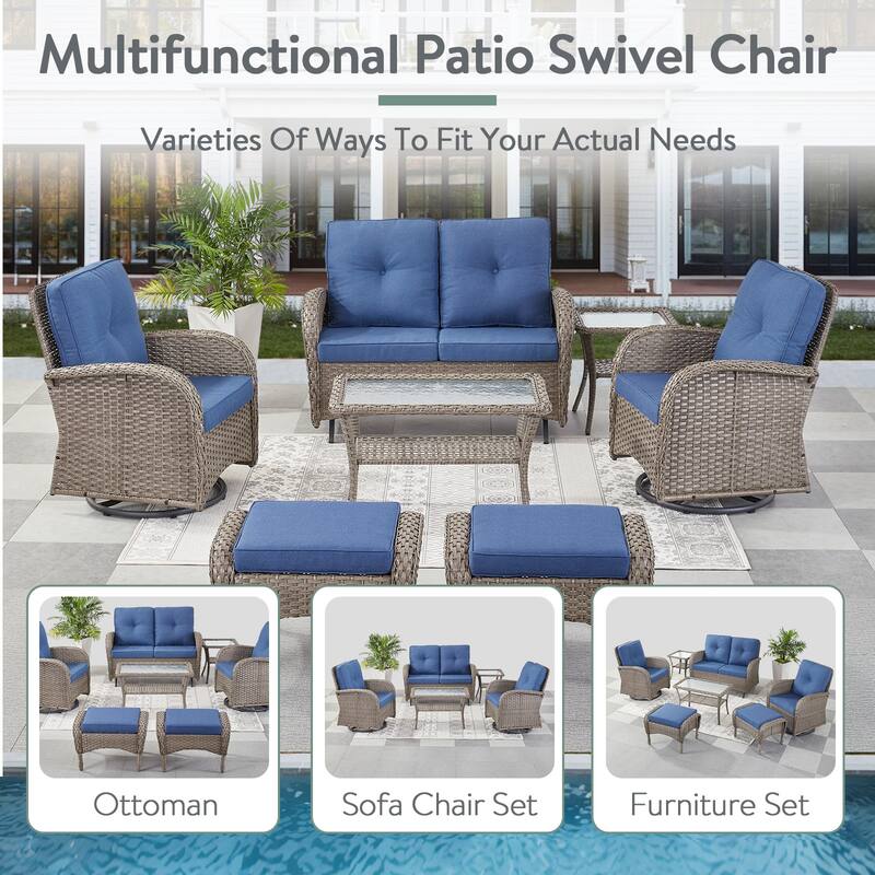 Outdoor Glider Bench Patio Loveseat for Balcony