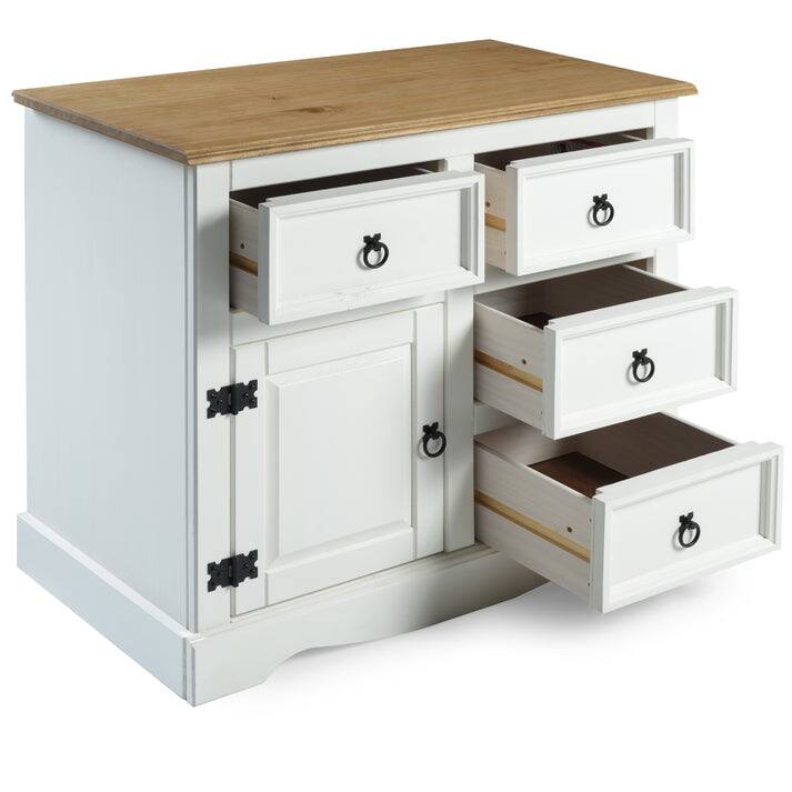 Wood Buffet Sideboard 1 Door 4 Drawers Corona | Furniture Dash