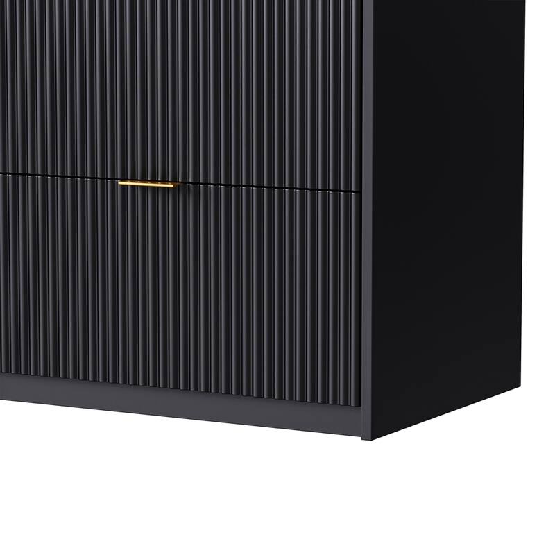 Modern Multifunctional 4-Piece Entertainment Wall Unit with 13 shelves
