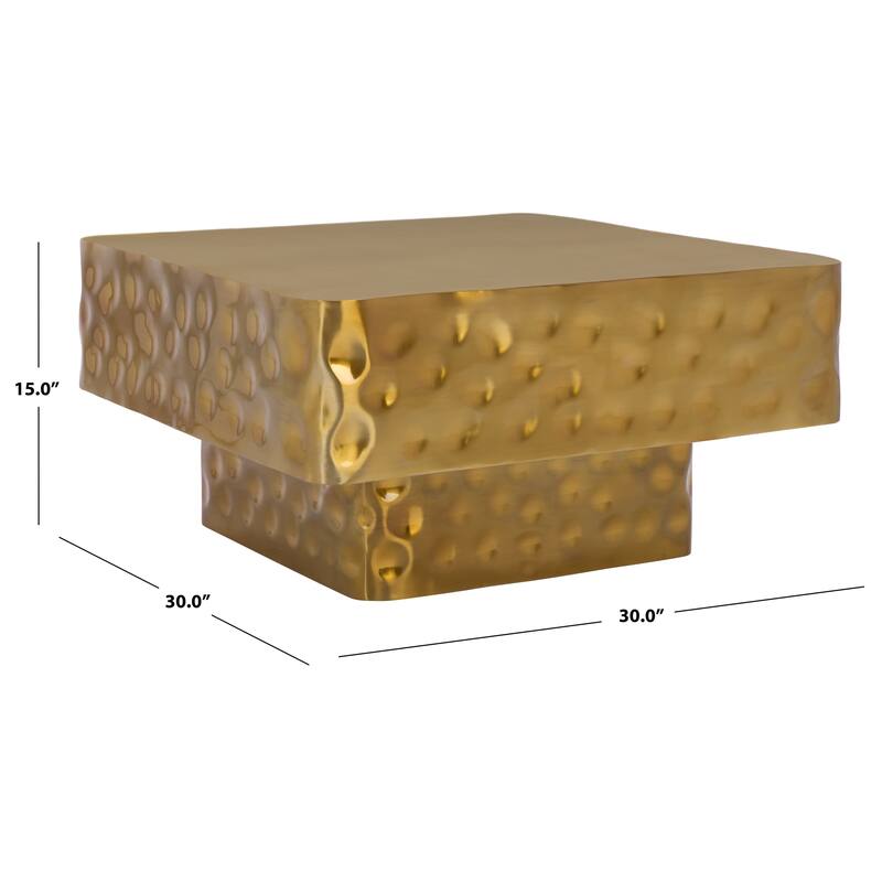 SAFAVIEH Couture Janalee Steel Square Coffee Table - 30"W x 30"D x 15"H