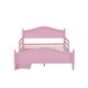 preview thumbnail 4 of 9, Full Size Storage Platform Bed with Storage Underneath, Pink