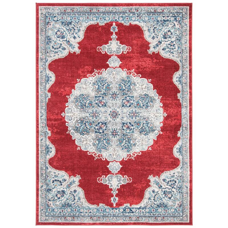 SAFAVIEH Brentwood Coralyne Traditional Oriental Rug - 6' x 9' - Red/Ivory