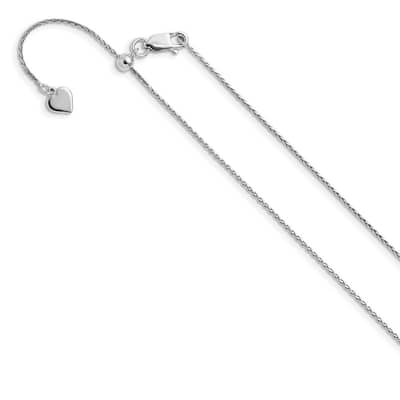 Curata 925 Sterling Silver 22" Adjustable .95mm Diamond Cut Spiga Chain Necklace
