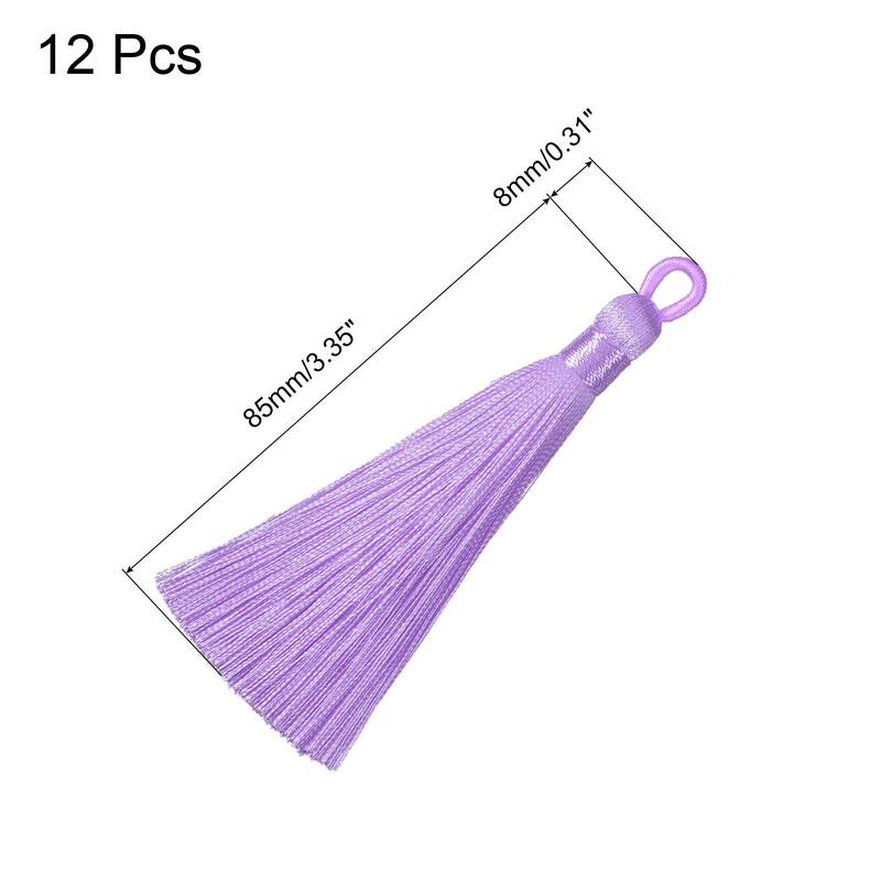 3.7" Silky Bookmark Tassels with Loop for DIY Craft Accessory