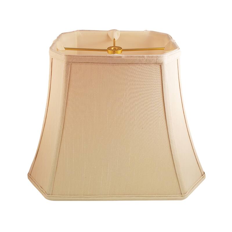 Royal Designs Rectangle Cut Corner Lamp Shade, Beige, (7x10)x(12.25x18