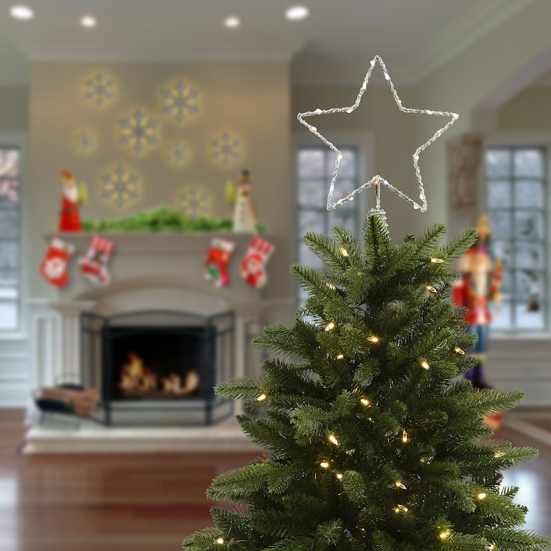 National Tree Company 13.5 in. Open Star Tree Top for Artificial Trees with Dual Color Lights - 13.5 in