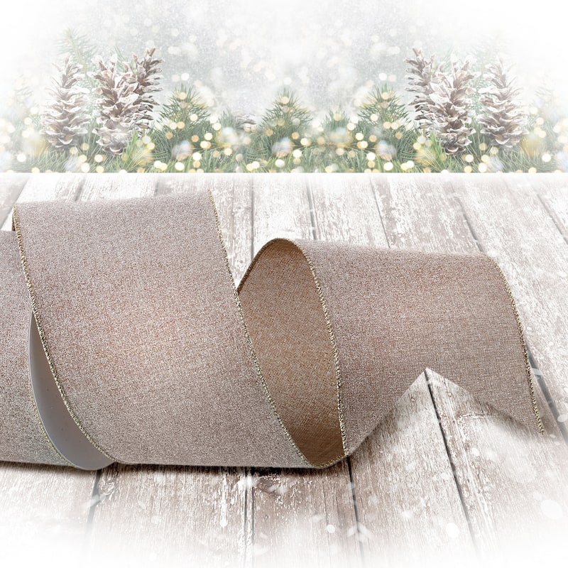 4" Sugar Linen Ribbon"