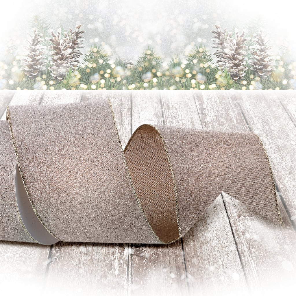 4" Sugar Linen Ribbon"