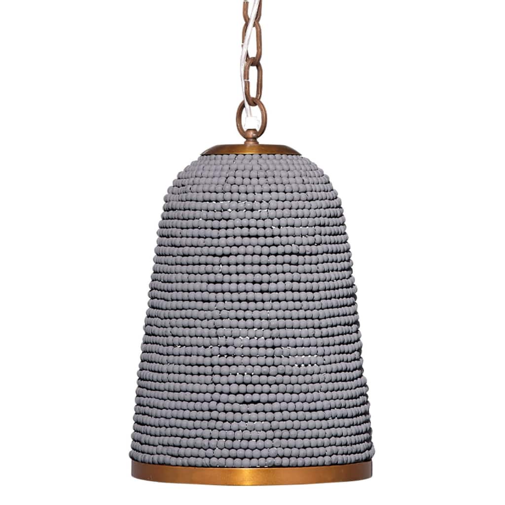 Jamie Young Creekside 1-Light Beaded Pendant, Slate Blue - 60 Max Wattage,Volts 120