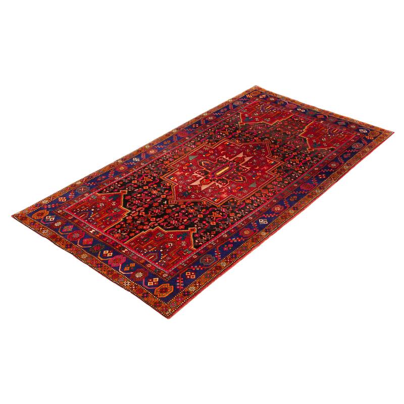 ECARPETGALLERY Hand-knotted Kayseri Vintage Red Wool Rug - 4'3 x 8'2