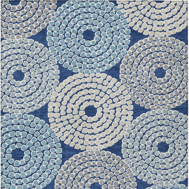 HomeRoots Geometric Transitional Rectangle Outdoor Rug