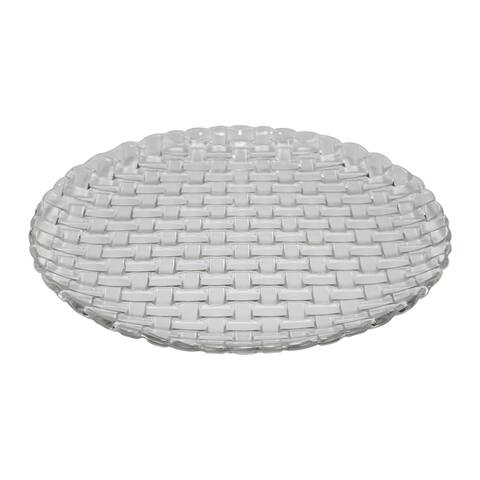 A&B Home 12-inch Clear Southern Sparkle Round Platter