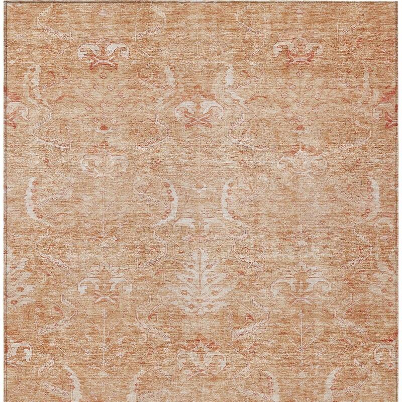 HomeRoots Damask Transitional Rectangle Outdoor Rug