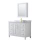 Option White / White Carrara Marble Top / Brushed Gold