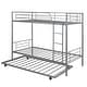 preview thumbnail 9 of 16, Contemporary Twin-Over-Twin Metal Bunk Bed With Trundle,Can be Divided into two beds,No Box Spring needed
