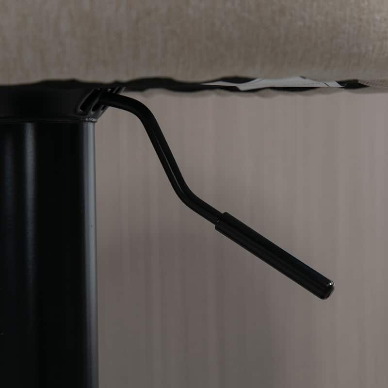 Adjustable Swivel Bar Stools Linen Touch Fabric