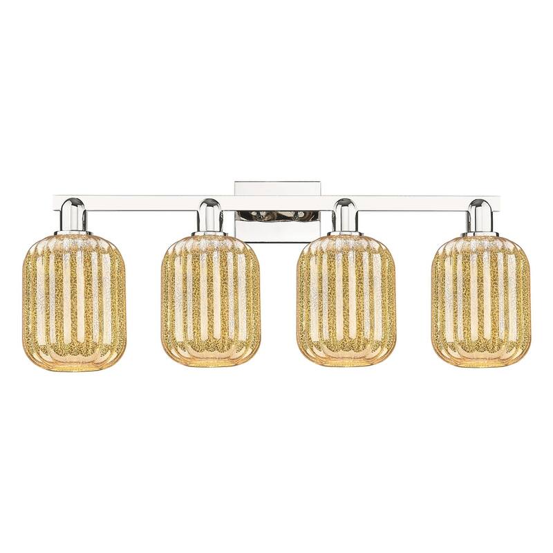Innovations Lighting 716-4W-14-36 Preston Vanity Cylinder Preston 4 - Polished Nickel / Mercury