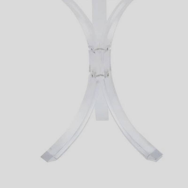 Contemporary Acrylic Accent Table With Glass Top, Clear - crean
