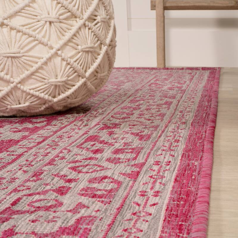 JONATHAN Y Rozetta Medallion Textured Weave Indoor/Outdoor Area Rug