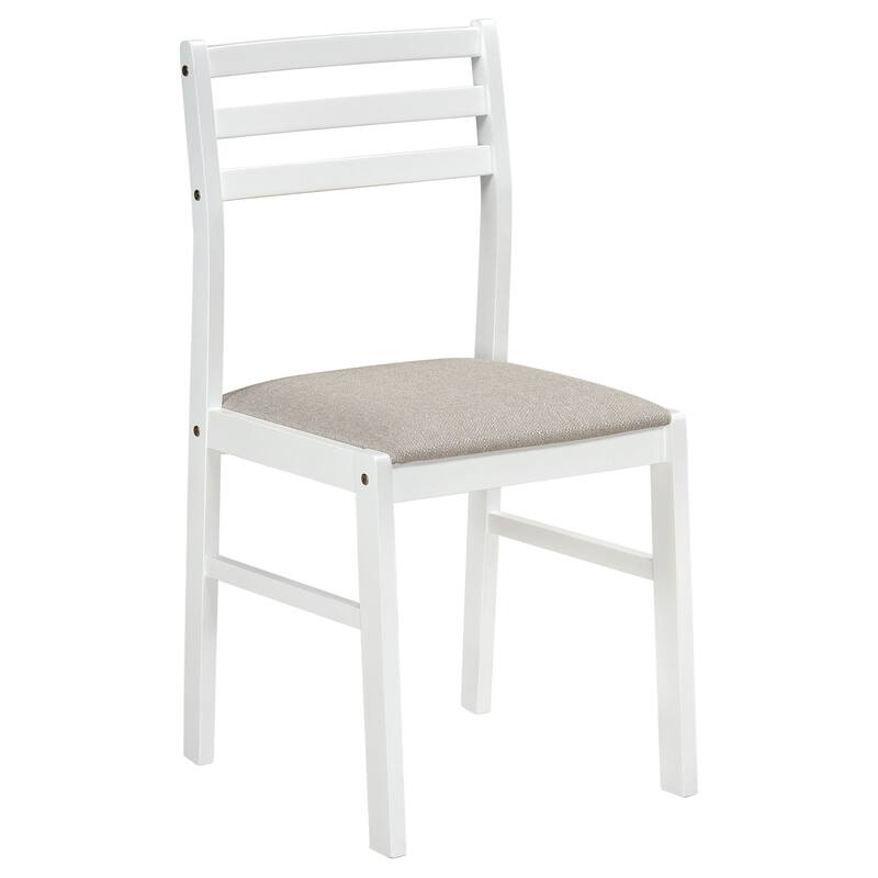 Bucknell 3-piece Round Drop Leaf Dining Table Set White