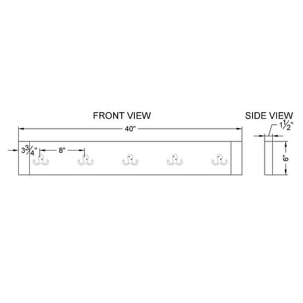 The Gray Barn Enchanted Acre 40inch Entryway Coat Hook Bed Bath