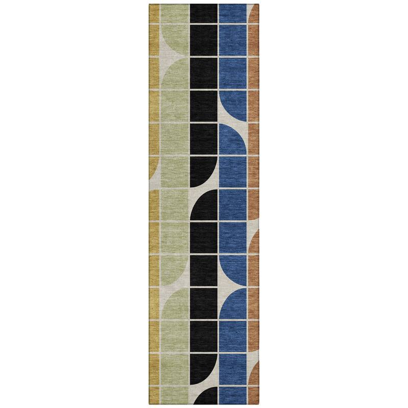 Machine Washable Indoor/ Outdoor Modern Finch Chantille Rug