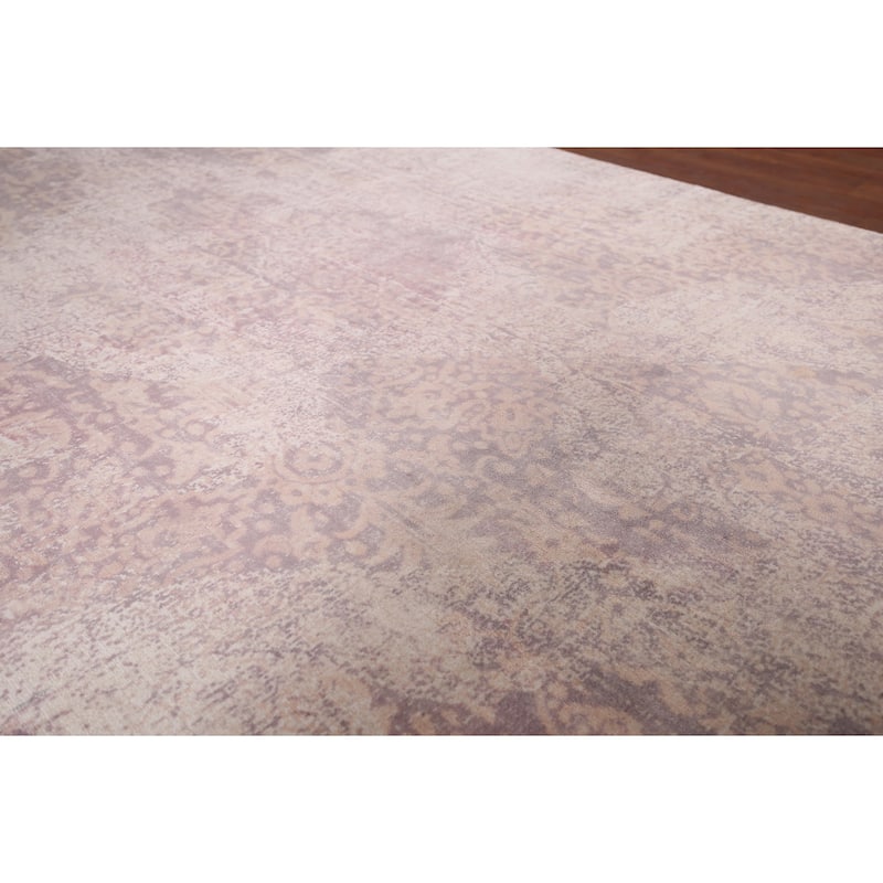 Contemporary Abstract Indian Area Rug Hand-Knotted Wool Carpet - 4'9"x 7'11"