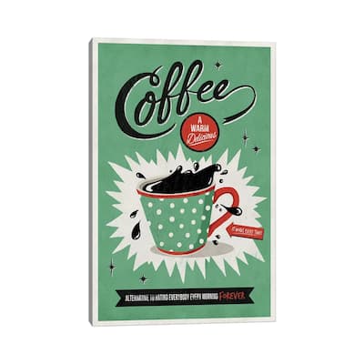 iCanvas "Saved By Coffee" by Ester Kay Canvas Print