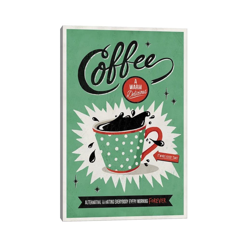 iCanvas "Saved By Coffee" by Ester Kay Canvas Print