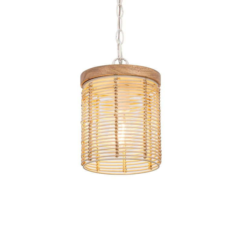 Maxim 22442 Vannerie 12" Wide Wood Pendant