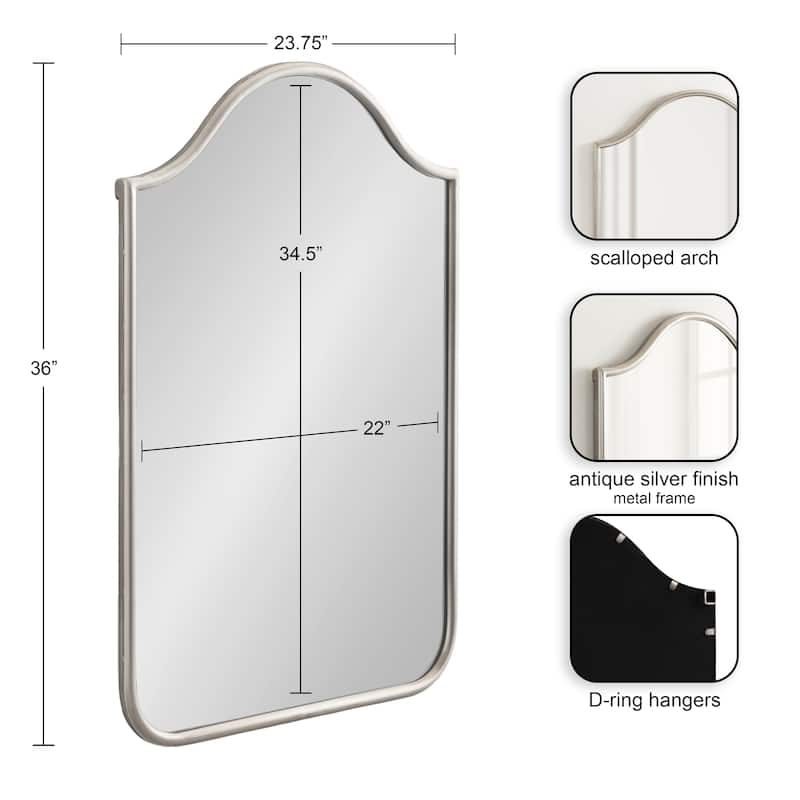 Kate and Laurel Fellows Framed Arch Wall Mirror