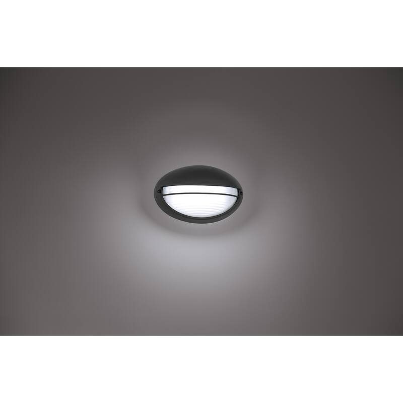 Access Lighting Clifton - LED Oval Outdoor Bulkhead - Opal Glass - Marine Grade - Dedicated LED