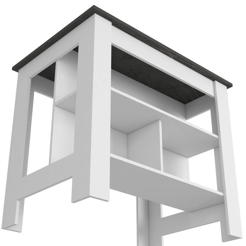 FM Furniture Brooklyn Kitchen Island with Open Storage