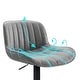 preview thumbnail 14 of 27, Art Leon Faux Leather Adjustable Swivel Barstool, Set of 4 Set of 2 - Grey Faux Leather (striated)