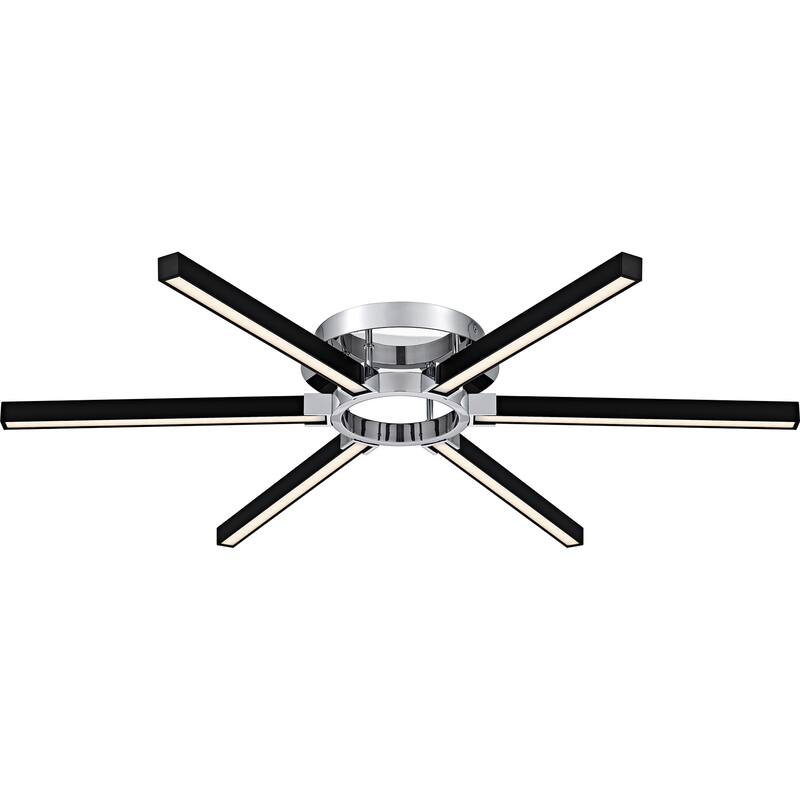 Zealand Integrated LED Polished Chrome Semi-Flush Mount with CCT Switch